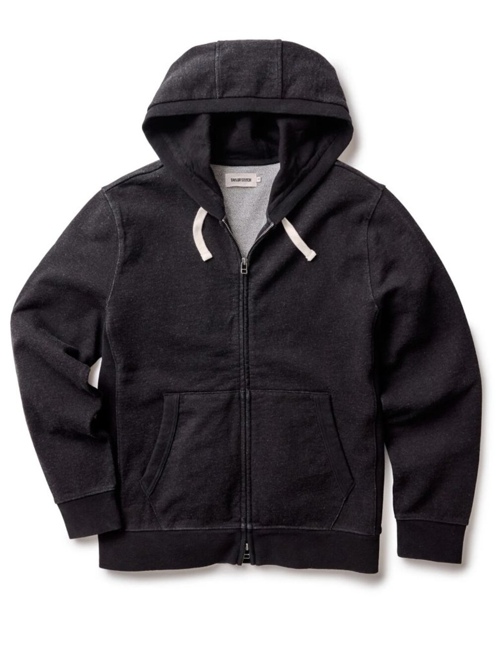 Taylor Stitch - The Apres Zip Hoodie in Black Indigo Terry - M40